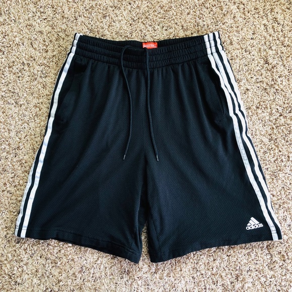 Adidas 3 Stripe Mesh Basketball Shorts 